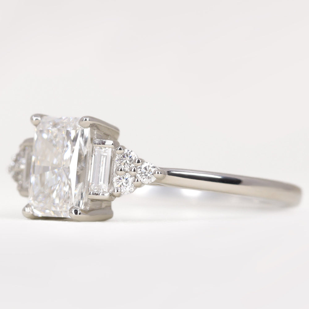 Arden - Radiant Cut Art Deco Engagement Ring Setting