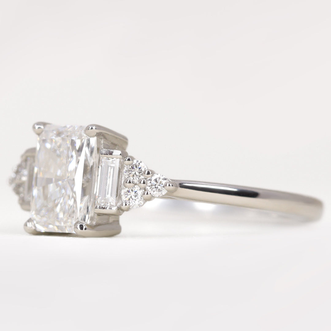 Arden - Radiant Cut Lab Grown Diamond Art Deco Engagement Ring Engagement Rings - Made-to-Order