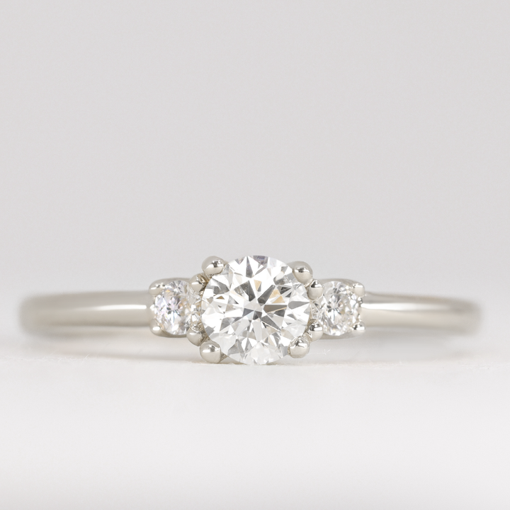 Millie - Round Brilliant Cut Lab Grown Diamond Trilogy Engagement Ring