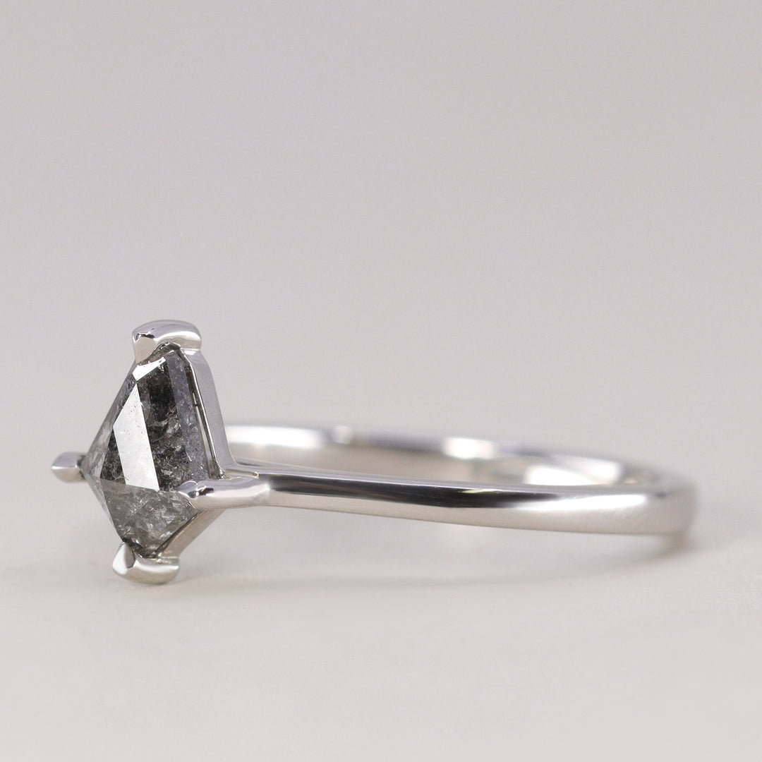 Avery - Salt & Pepper Diamond Solitaire Ring - Ready-to-Wear Engagement Rings - Ready-to-Ship