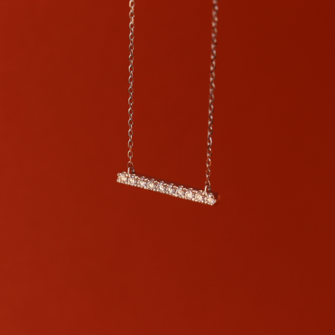 Horizon - Lab Grown Diamond Set Bar Pendant