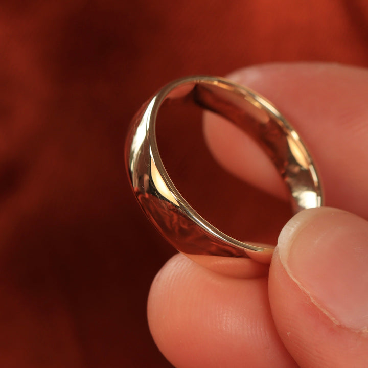 Arlo - Wide Court Shaped Wedding Ring - Made-to-Order