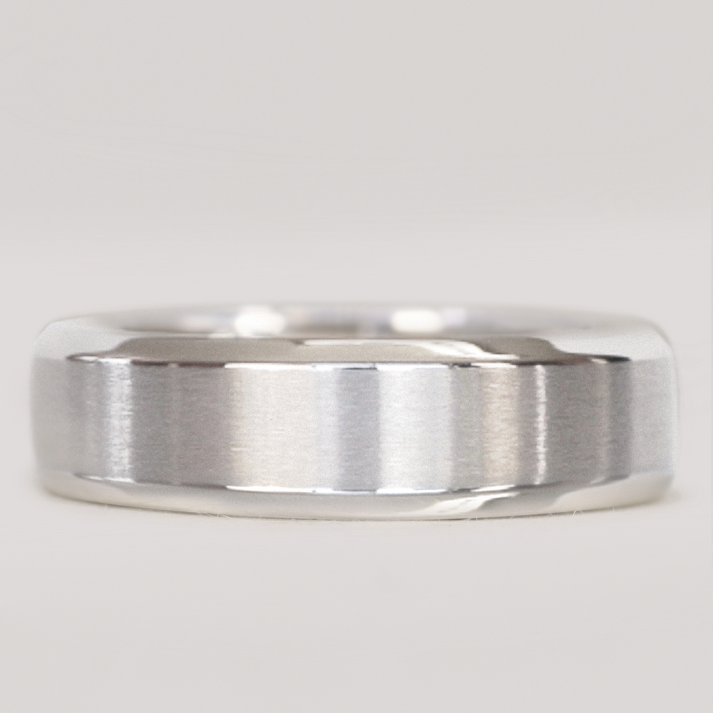 Edward - Bevelled Edge Wedding Ring - Made-to-Order Wedding Rings - Wide