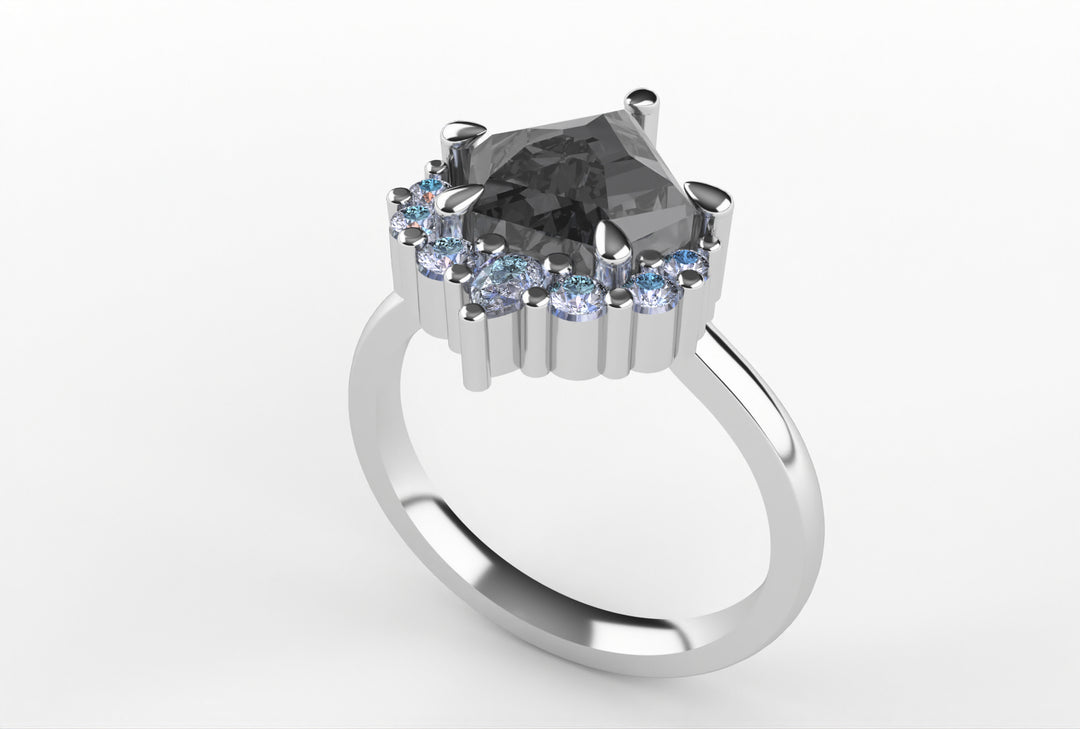 Private Commission-CDGR-SS-GS-B.S Bespoke Gemstone Ring