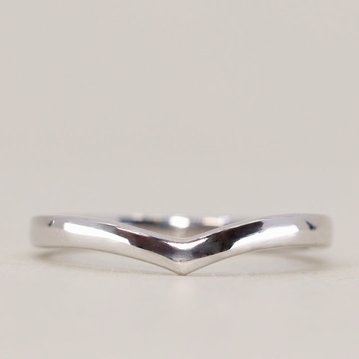 Clara - Polished Wishbone Shaped Wedding Ring 2.3mm Width - Made-to-Order