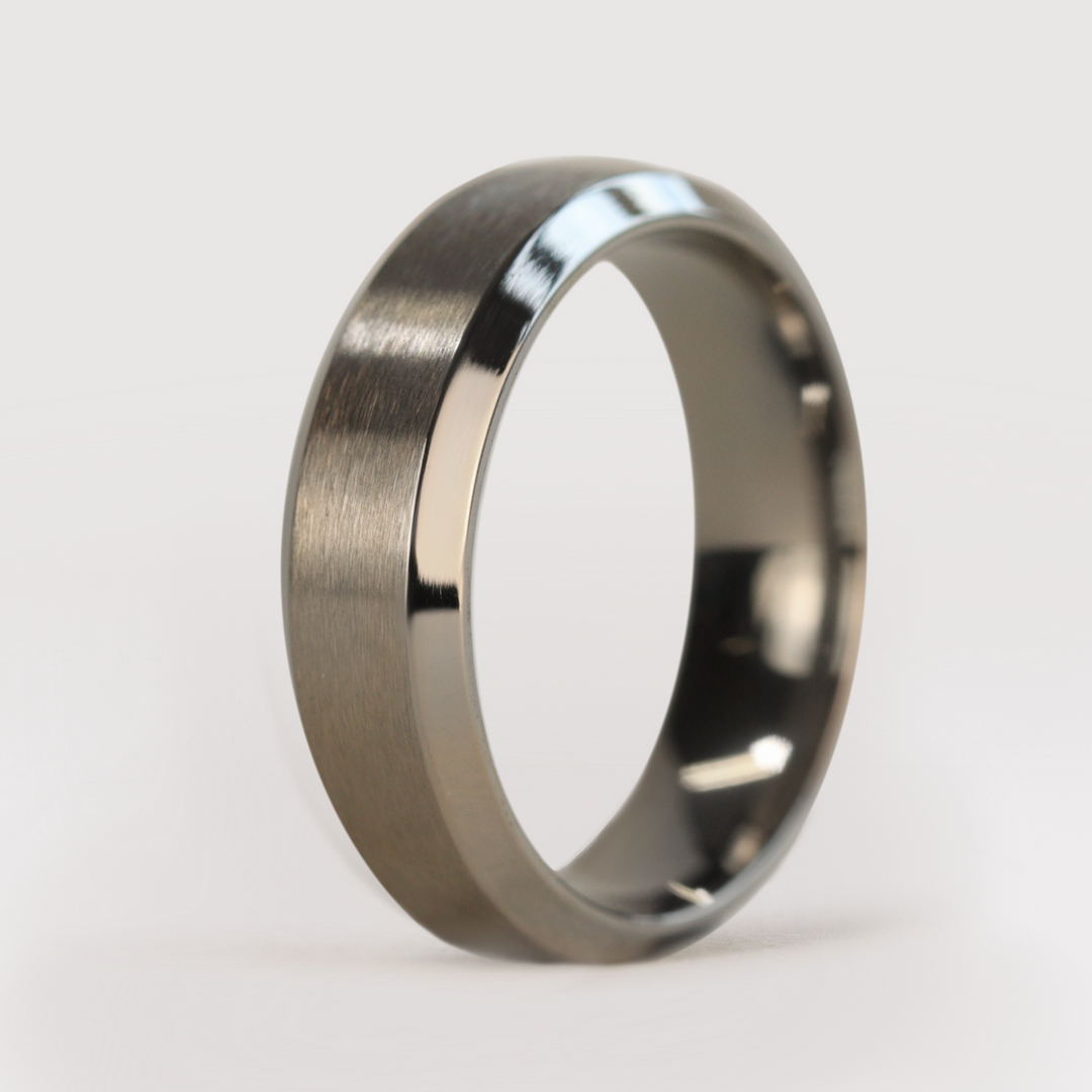 Bevelled Edge Titanium Wedding Ring - The Crookes Valley Ring | Flinn & Steel Flinn & Steel Wedding Rings