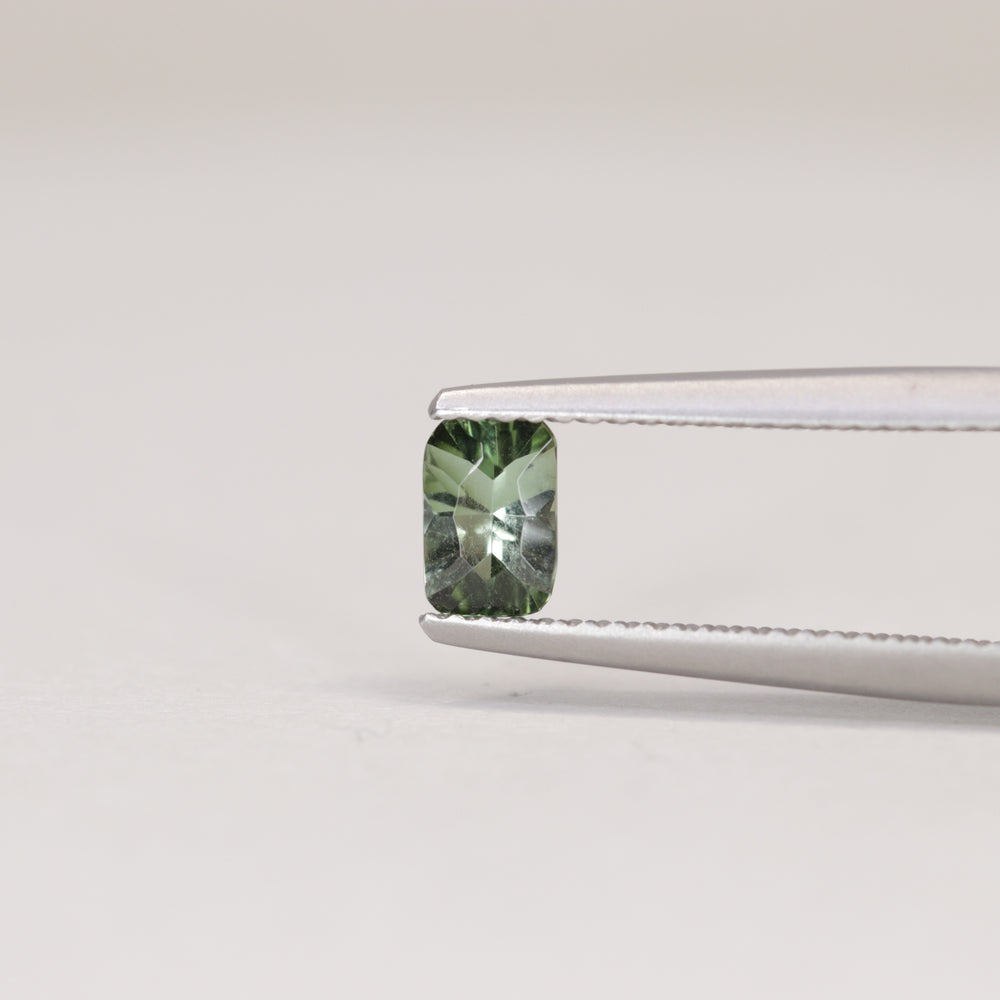 0.41ct Cushion Cut Green Optix Concave Tourmaline Loose Gemstones