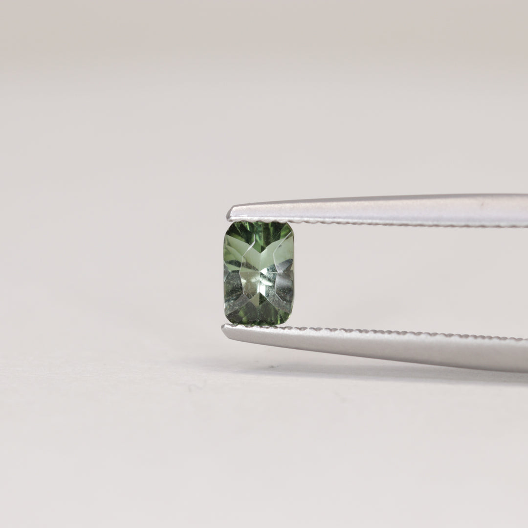 0.41ct Cushion Cut Green Optix Concave Tourmaline Loose Gemstones