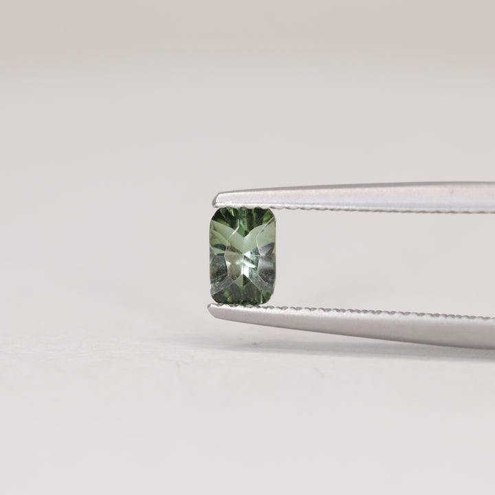 0.41ct Cushion Cut Green Optix Concave Tourmaline Loose Gemstones
