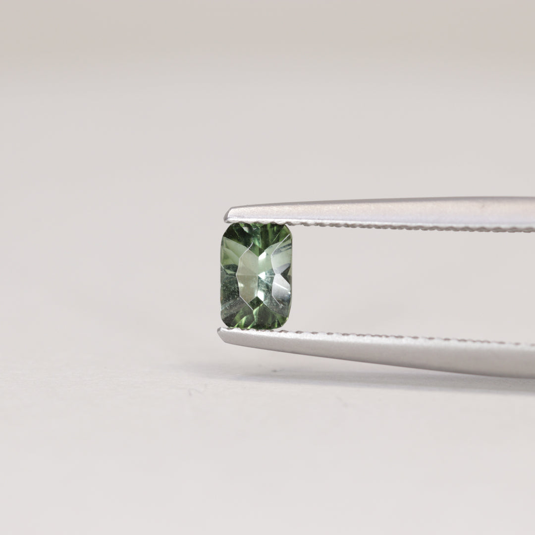 0.41ct Cushion Cut Green Optix Concave Tourmaline Loose Gemstones