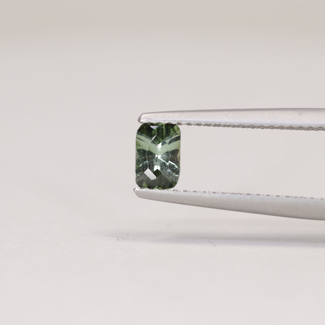 0.41ct Cushion Cut Green Optix Concave Tourmaline Loose Gemstones