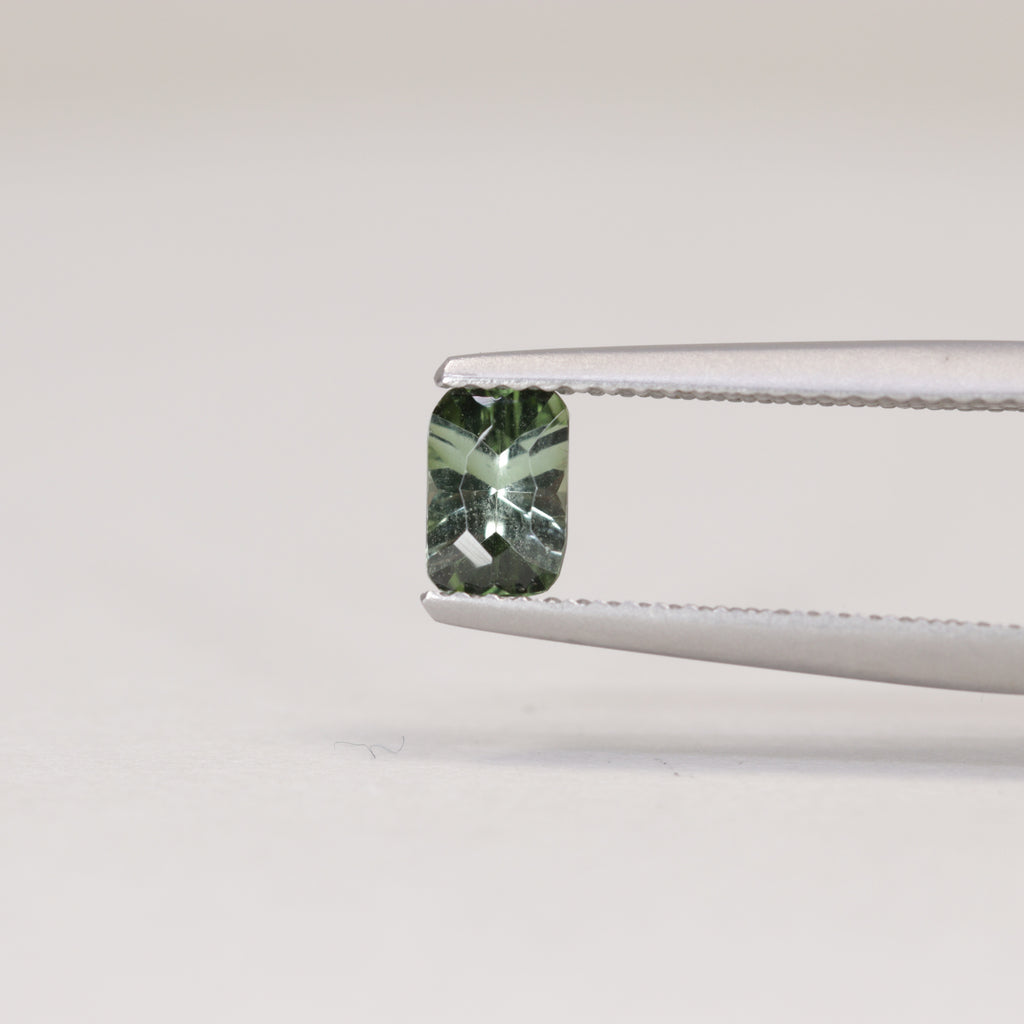 0.41ct Cushion Cut Green Optix Concave Tourmaline Loose Gemstones