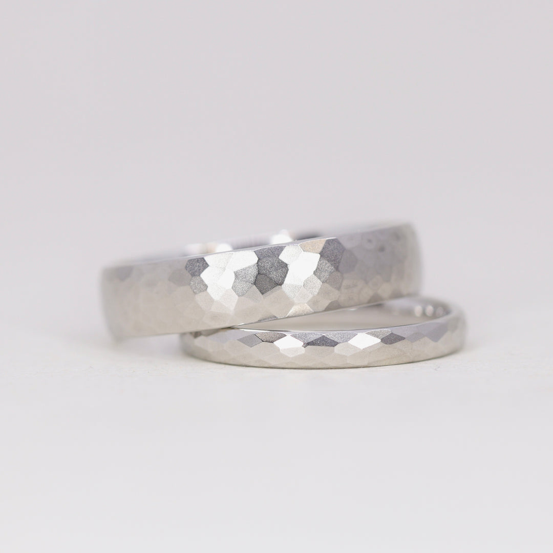 Elliott - Light Court Hammered Wedding Ring - Made-to-Order