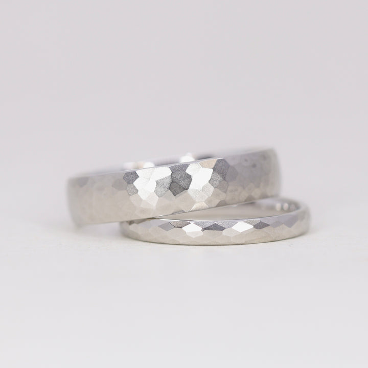 Elliott - Light Court Hammered Wedding Ring - Made-to-Order