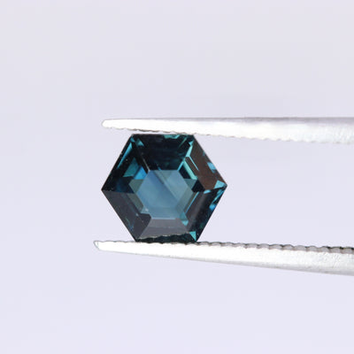 Teal Sapphire | 0.96ct Hexagon Cut, Loose Gemstone
