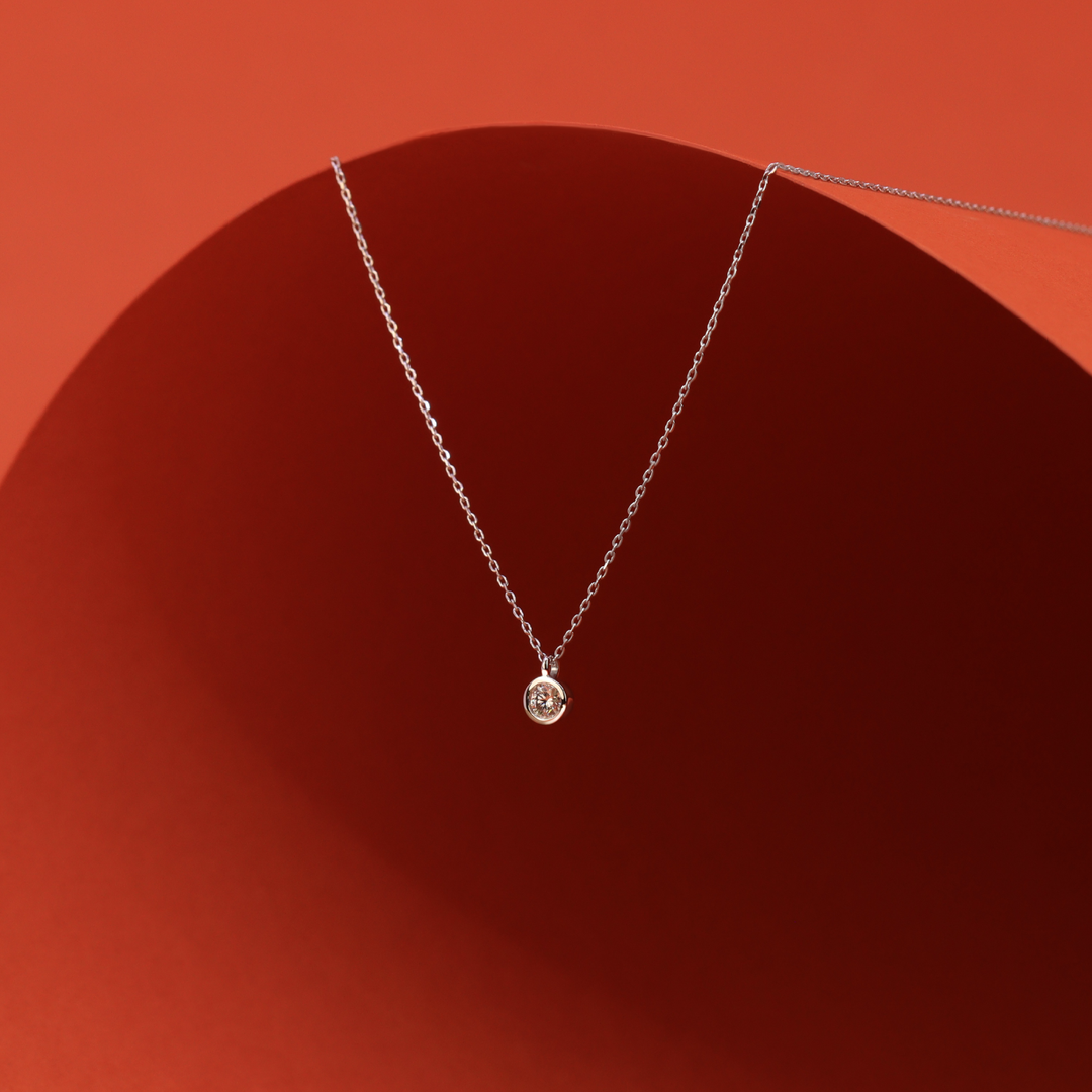 Eclipse - Bezel Set Lab Grown Diamond Solitaire Pendant Fine Jewellery