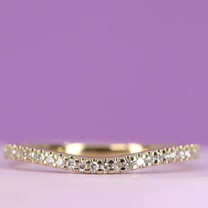 Bespoke diamond yellow gold wedding ring