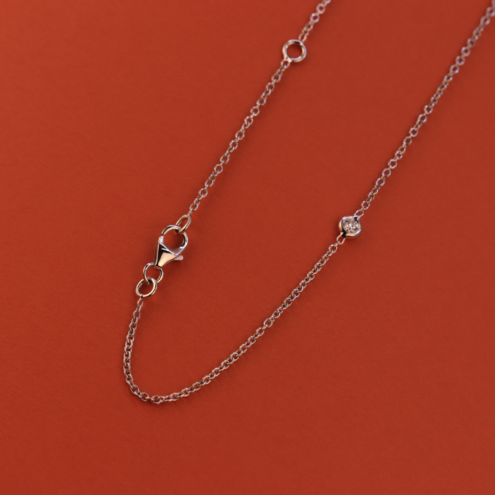 Eclipse - Bezel Set Earth Grown Diamond Spacer Necklace - Ready-to-Wear Fine Jewellery