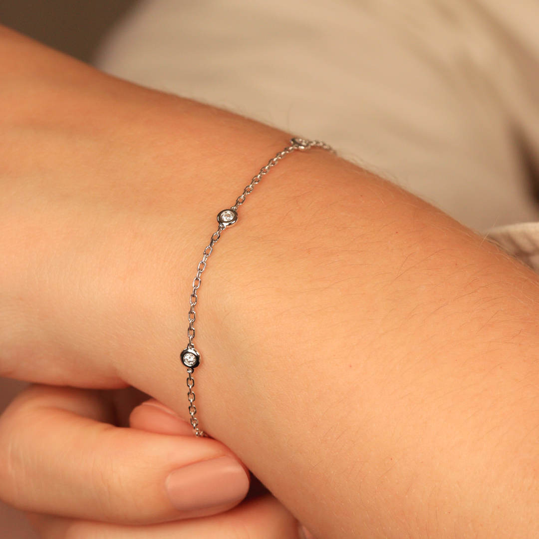 White diamond bracelet