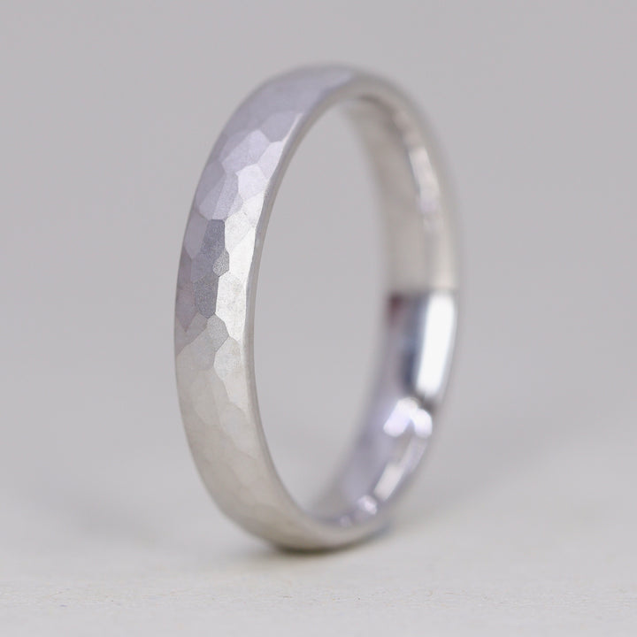 Elliott - Light Court Hammered Wedding Ring - Made-to-Order