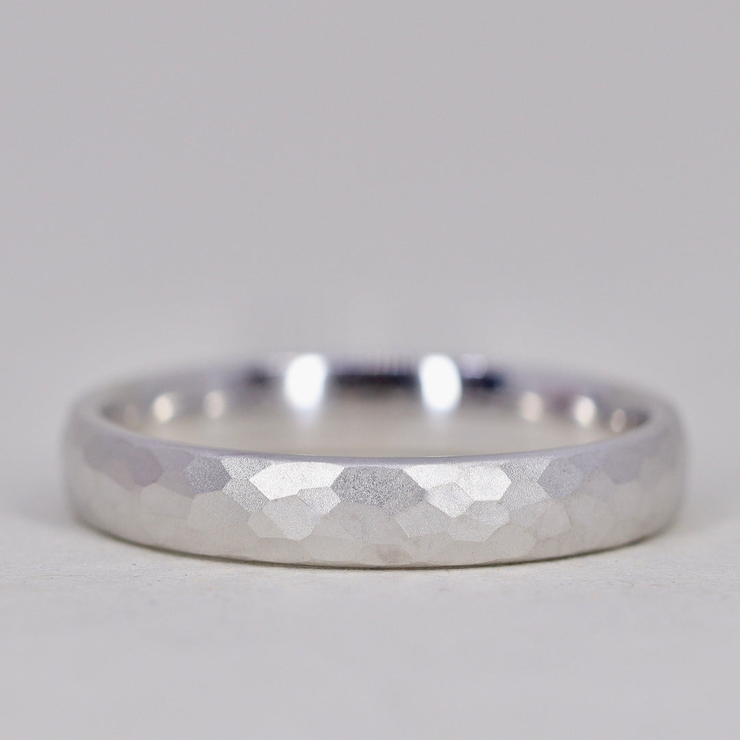 Elliott - Light Court Hammered Wedding Ring - Made-to-Order