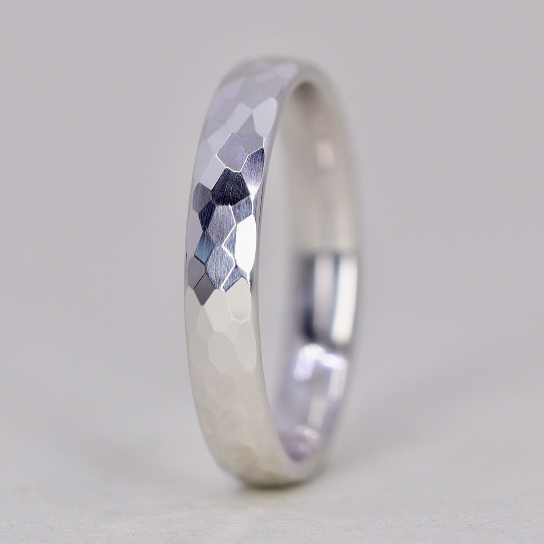Elliott - Light Court Hammered Wedding Ring - Made-to-Order