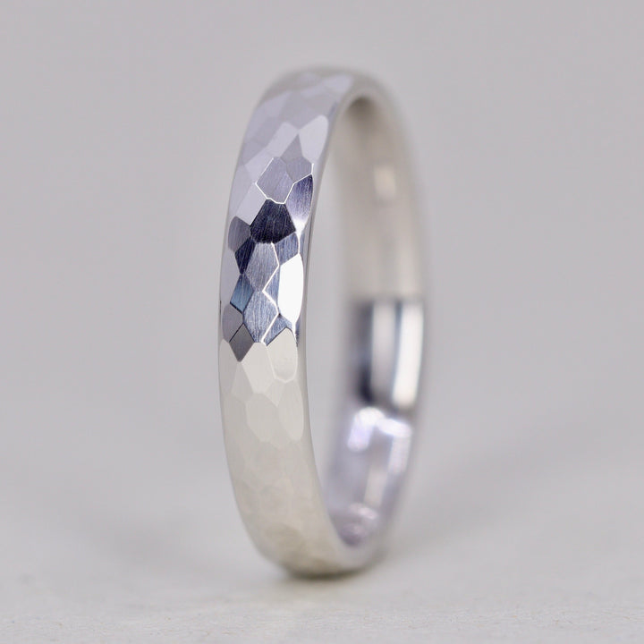 Elliott - Light Court Hammered Wedding Ring - Made-to-Order