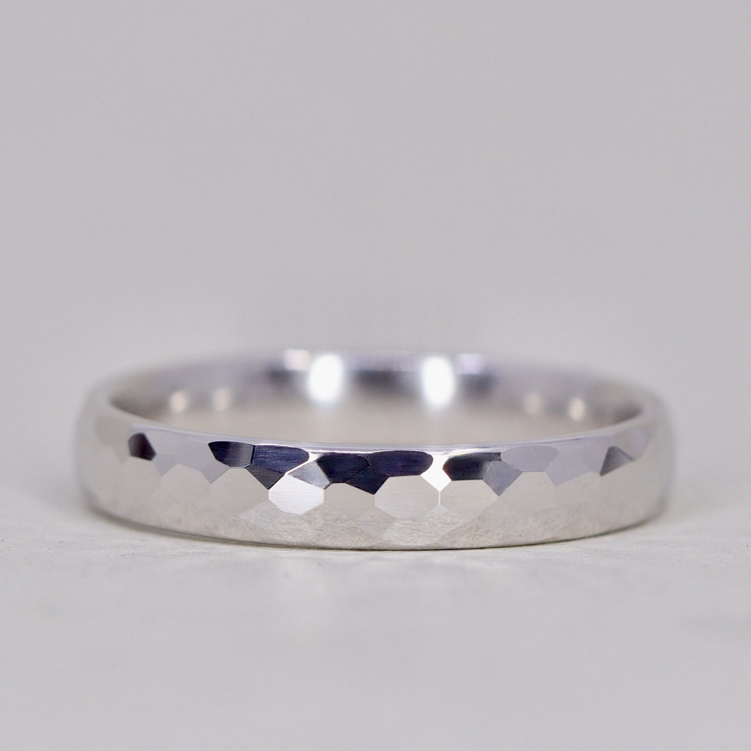 Elliott - Light Court Hammered Wedding Ring - Made-to-Order
