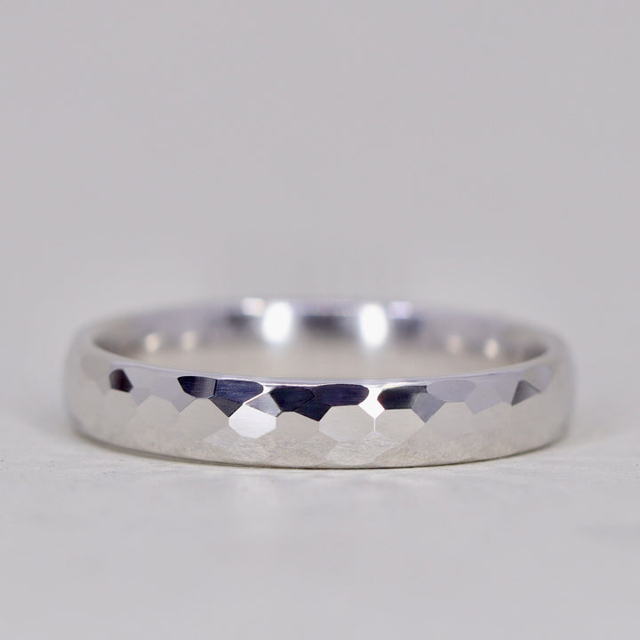 Elliott - Light Court Hammered Wedding Ring - Made-to-Order