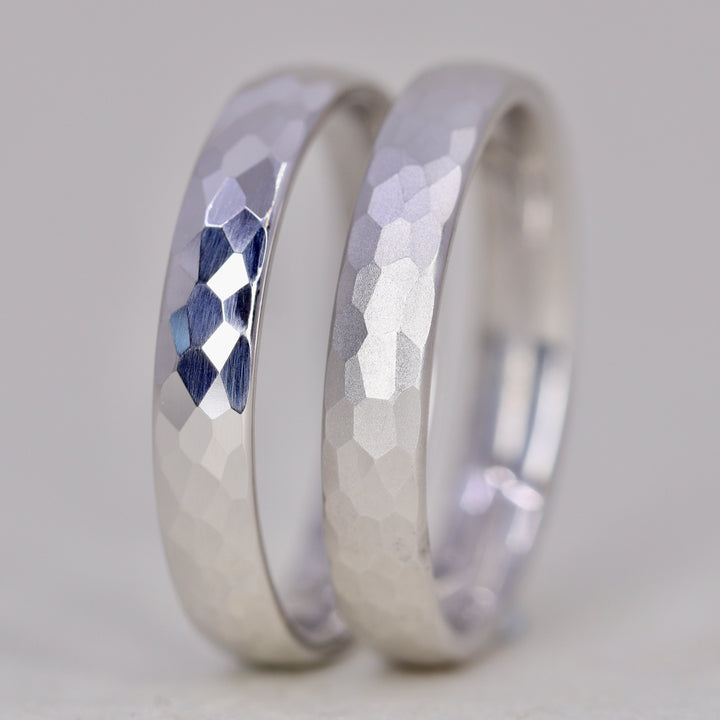 Elliott - Light Court Hammered Wedding Ring - Made-to-Order