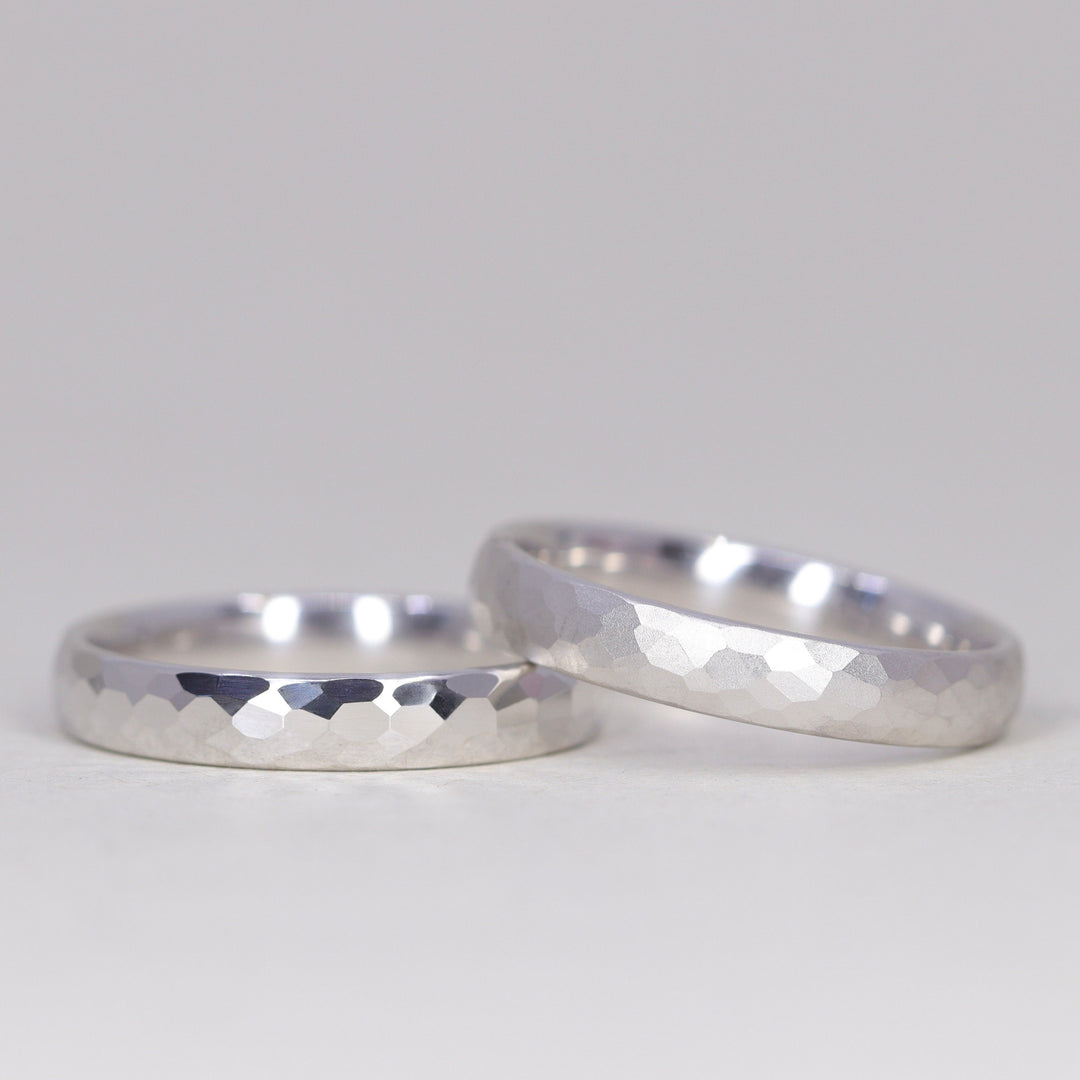 Elliott - Light Court Hammered Wedding Ring - Made-to-Order