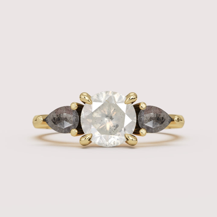 Elspeth - Salt & Pepper Galaxy Celestial Diamond Trilogy Made-to-Order Engagement Ring