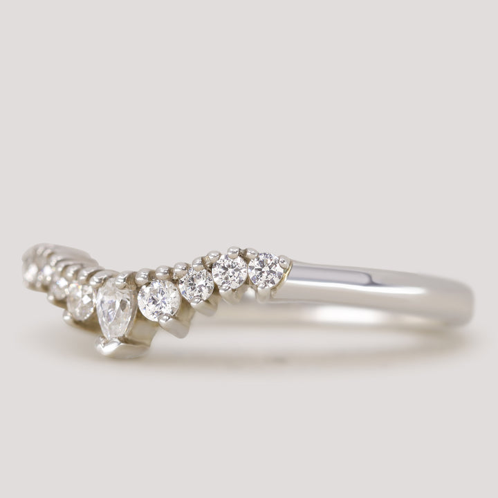 Emma Petite - Diamond Tiara Wedding Ring - Made-to-Order