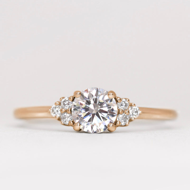 Henrietta - Claw Set Trefoil Cluster Engagement Ring Setting
