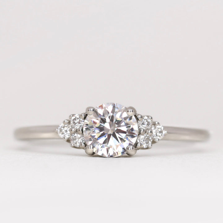 Henrietta - Claw Set Trefoil Cluster Engagement Ring Setting