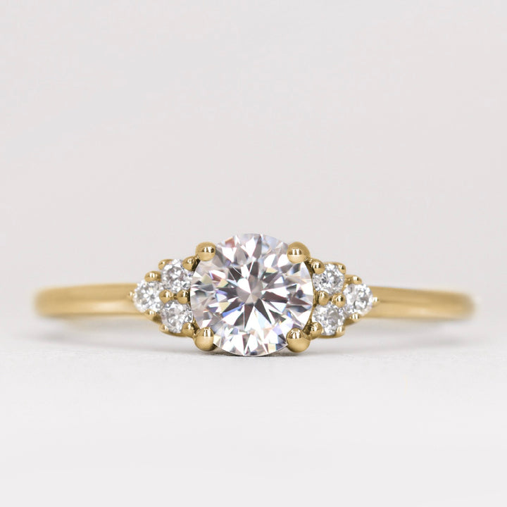 Henrietta - Claw Set Trefoil Cluster Engagement Ring Setting
