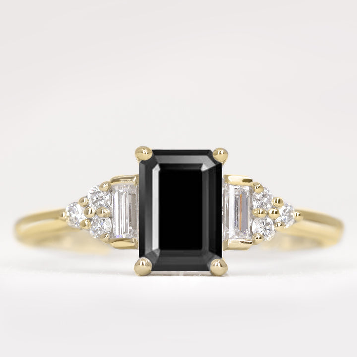 Arden - Customisable Emerald Cut Art Deco Engagement Ring