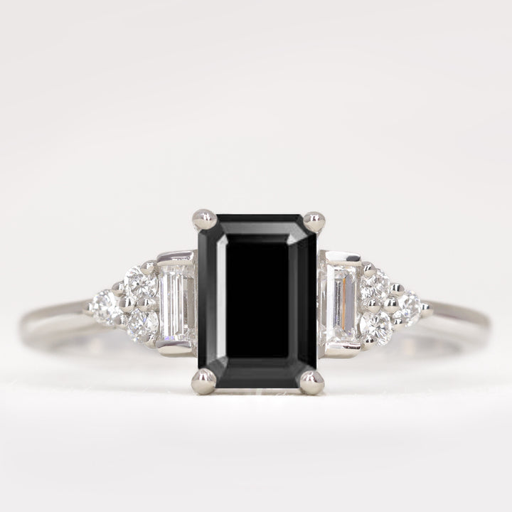 Arden - Customisable Emerald Cut Art Deco Engagement Ring