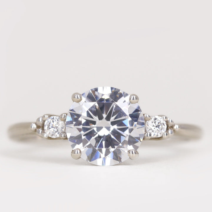 Natalia - Round Brilliant Cut 2.00ct Lab Grown Diamond Trilogy Engagement Ring