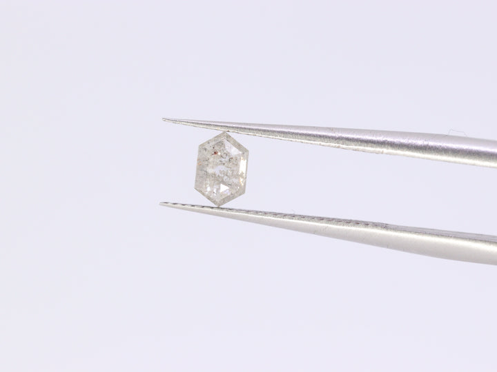 Salt and Pepper Diamond | 0.41ct Elongated Hexagon Cut, Loose Gemstone