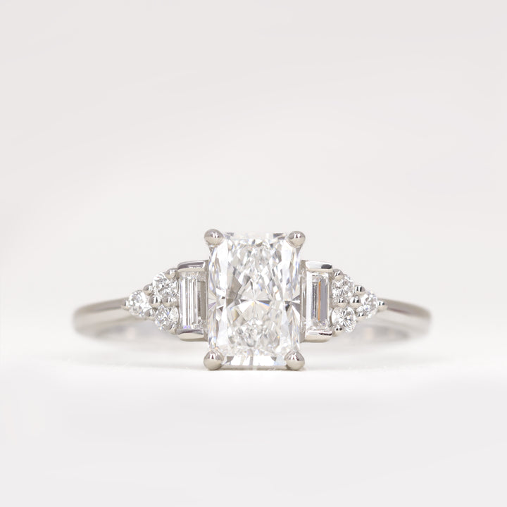 Arden - Radiant Cut Solar Lab Grown Diamond Art Deco Engagement Ring - Ready-to-Wear