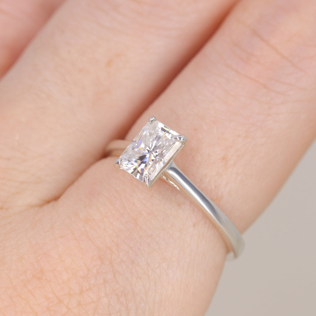 Molly - Radiant Cut Lab Grown Diamond Solitaire Engagement Ring Engagement Rings - Made-to-Order