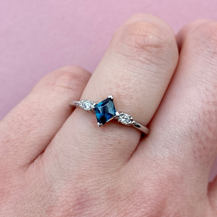 Natalia - Kite Montana Sapphire and Diamond Trilogy Engagement Ring