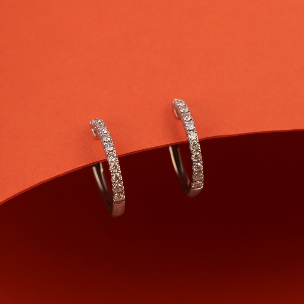 Horizon - Earth Grown Diamond Set Hoop Earrings - Ready-to-Wear