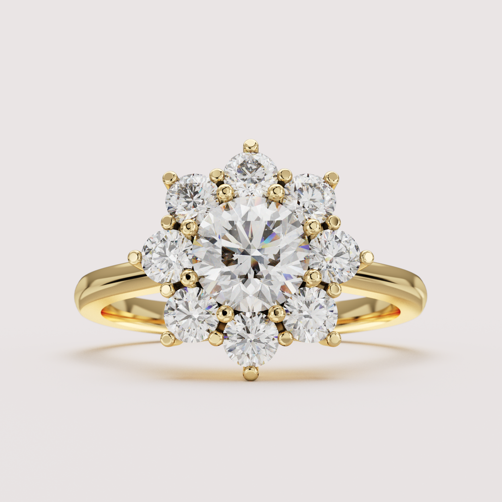 Jenna-Round-Brilliant-Cut-Lab-Grown-Diamond-Floral-Halo-Engagement-Ring-Unique-UK-Front