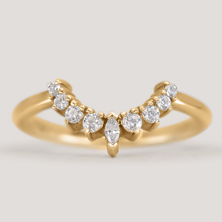 Joanie Petite - Marquise Diamond Tiara Wedding Ring - Made-to-Order