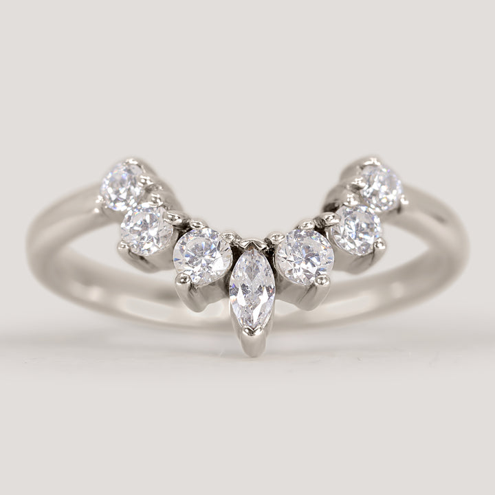 Joanie - Marquise Tiara Wedding Ring - Made-to-Order