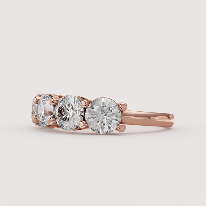 Lucy - Round Brilliant Cut Lab Grown Diamond 2.50ct Half Eternity Ring - Made-to-Order Wedding Rings - Made-to-Order