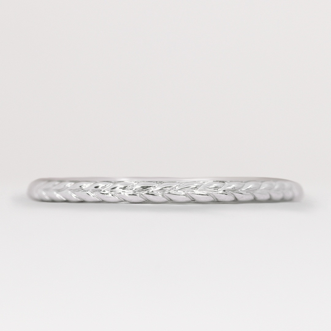 Mia - Braided Pattern Wedding Ring - Made-to-Order