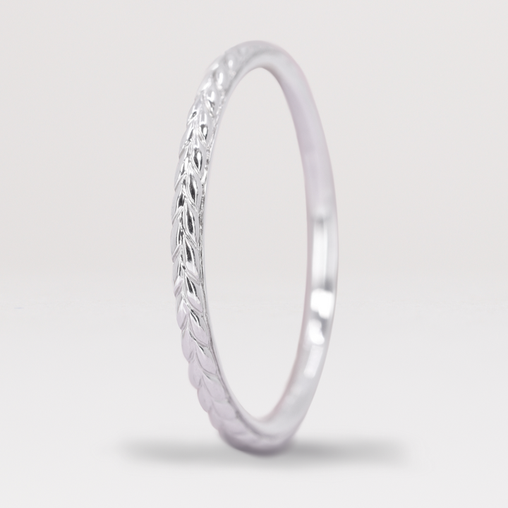 Mia - Braided Pattern Wedding Ring - Made-to-Order